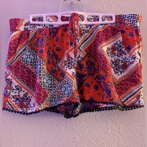 NWOT Brightly Colored, Floral print, shorts Size XL